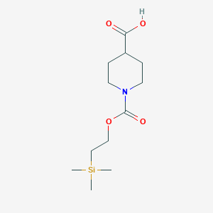 molecular formula C12H23NO4Si B8123574 1-((2-(Trimethylsilyl)ethoxy)carbonyl)piperidine-4-carboxylic acid 