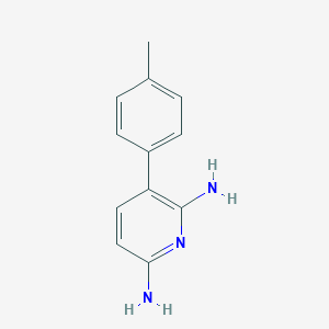 molecular formula C12H13N3 B8123593 3-(p-Tolyl)pyridine-2,6-diamine 