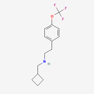 molecular formula C14H18F3NO B8123616 N-(Cyclobutylmethyl)-2-(4-(trifluoromethoxy)phenyl)ethanamine 