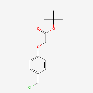 molecular formula C13H17ClO3 B8123628 (4-Chloromethyl-phenoxy)-acetic acid tert-butyl ester 