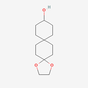molecular formula C13H22O3 B8123685 1,4-Dioxadispiro[4.2.5.2]pentadecan-11-ol 