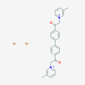 molecular formula C28H26N2O2.2Br B081237 3-Picolinium, 1,1'-(4,4'-biphenylylenebis(2-oxoethylene))di-, dibromide CAS No. 15172-86-8