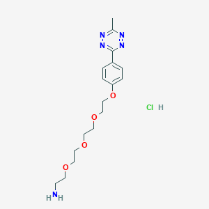 molecular formula C17H26ClN5O4 B8123702 2-(2-(2-(2-(4-(6-Methyl-1,2,4,5-tetrazin-3-yl)phenoxy)ethoxy)ethoxy)ethoxy)ethanamine hydrochloride 