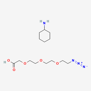 molecular formula C14H28N4O5 B8123733 2-[2-[2-(2-Azidoethoxy)ethoxy]ethoxy]acetic acid;cyclohexanamine 