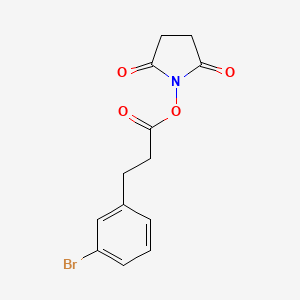 molecular formula C13H12BrNO4 B8123736 2,5-Dioxopyrrolidin-1-yl 3-(3-bromophenyl)propanoate 