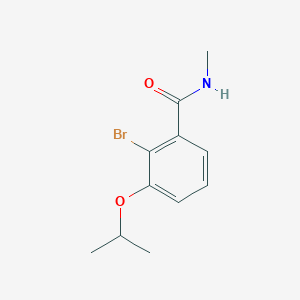 molecular formula C11H14BrNO2 B8123744 2-Bromo-3-isopropoxy-N-methylbenzamide 