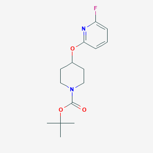 molecular formula C15H21FN2O3 B8123760 4-(6-Fluoro-pyridin-2-yloxy)-piperidine-1-carboxylic acid tert-butyl ester 