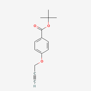 molecular formula C14H16O3 B8123777 4-Prop-2-ynyloxy-benzoic acid tert-butyl ester 