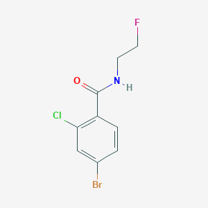 molecular formula C9H8BrClFNO B8123780 4-Bromo-2-chloro-N-(2-fluoro-ethyl)-benzamide 