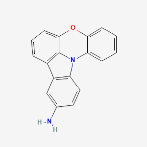 molecular formula C18H12N2O B8123809 13-Oxa-1-azapentacyclo[10.7.1.02,7.08,20.014,19]icosa-2(7),3,5,8(20),9,11,14,16,18-nonaen-5-amine 