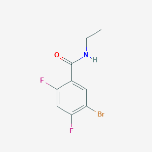molecular formula C9H8BrF2NO B8123878 5-Bromo-N-ethyl-2,4-difluorobenzamide 