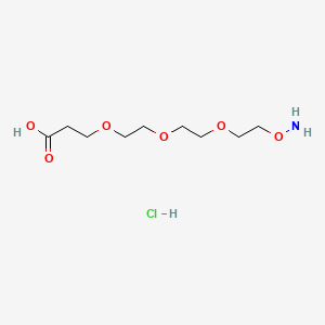 molecular formula C9H20ClNO6 B8123886 3-[2-[2-(2-Aminooxyethoxy)ethoxy]ethoxy]propanoic acid;hydrochloride 