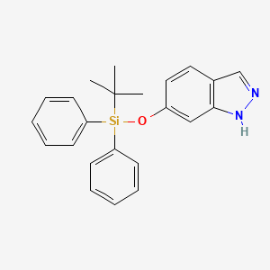molecular formula C23H24N2OSi B8123907 6-(t-butyldiphenylsiloxy)-1H-indazole 