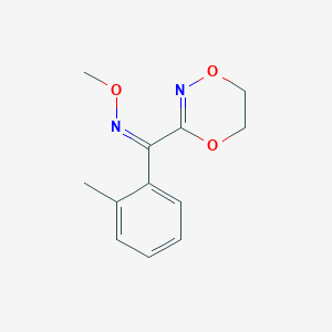 molecular formula C12H14N2O3 B8123913 (Z)-1-(5,6-dihydro-1,4,2-dioxazin-3-yl)-N-methoxy-1-(2-methylphenyl)methanimine 