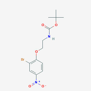 molecular formula C13H17BrN2O5 B8123924 [2-(2-Bromo-4-nitro-phenoxy)-ethyl]-carbamic acid tert-butyl ester 