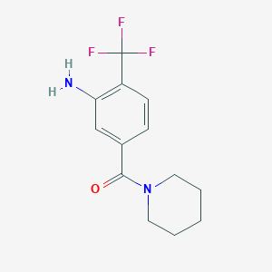 molecular formula C13H15F3N2O B8123994 (3-Amino-4-trifluoromethylphenyl)-piperidin-1-yl-methanone 