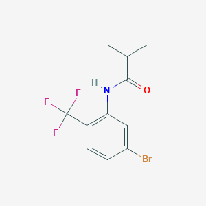 molecular formula C11H11BrF3NO B8124009 N-(5-bromo-2-(trifluoromethyl)phenyl)isobutyramide 