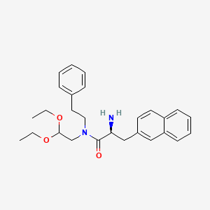 molecular formula C27H34N2O3 B8124013 (S)-2-Amino-n-(2,2-diethoxyethyl)-3-(naphthalen-2-yl)-n-phenethylpropanamide 