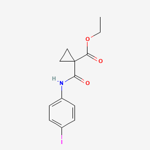 molecular formula C13H14INO3 B8124044 1-(4-Iodophenylcarbamoyl)-cyclopropanecarboxylic acid ethyl ester 