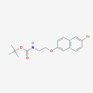 molecular formula C17H20BrNO3 B8124070 [2-(6-Bromo-naphthalen-2-yloxy)-ethyl]-carbamic acid tert-butyl ester 