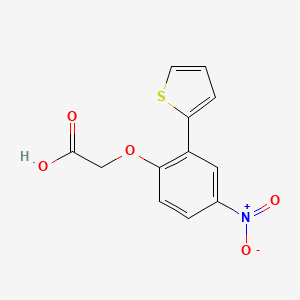 molecular formula C12H9NO5S B8124082 (4-Nitro-2-thiophen-2-yl-phenoxy)-acetic acid 