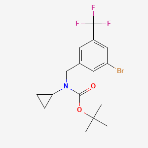 molecular formula C16H19BrF3NO2 B8124093 (3-Bromo-5-trifluoromethylbenzyl)-cyclopropylcarbamic acid tert-butyl ester 