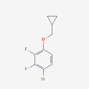 molecular formula C10H9BrF2O B8124107 1-Bromo-4-(cyclopropylmethoxy)-2,3-difluorobenzene 