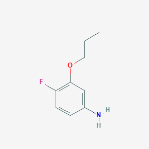 molecular formula C9H12FNO B8124114 4-Fluoro-3-propoxyaniline 