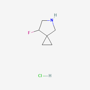molecular formula C6H11ClFN B8124117 7-Fluoro-5-azaspiro[2.4]heptane hydrochloride 