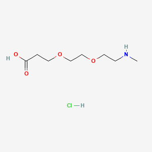 molecular formula C8H18ClNO4 B8124184 3-[2-[2-(Methylamino)ethoxy]ethoxy]propanoic acid;hydrochloride 