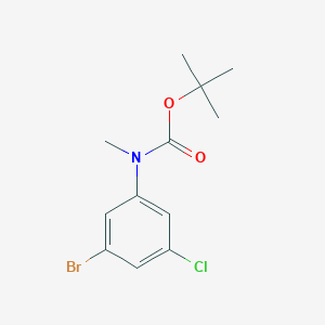 molecular formula C12H15BrClNO2 B8124226 (3-Bromo-5-chloro-phenyl)-methyl-carbamic acid tert-butyl ester 