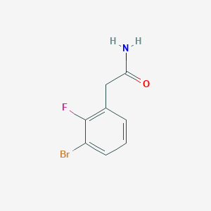 molecular formula C8H7BrFNO B8124248 2-(3-Bromo-2-fluorophenyl)acetamide 
