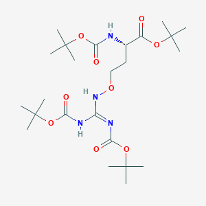 tert-butyl (2S)-4-[[(E)-N,N'-bis[(2-methylpropan-2-yl)oxycarbonyl]carbamimidoyl]amino]oxy-2-[(2-methylpropan-2-yl)oxycarbonylamino]butanoate