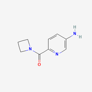 molecular formula C9H11N3O B8124330 (5-Amino-pyridin-2-yl)-azetidin-1-yl-methanone 