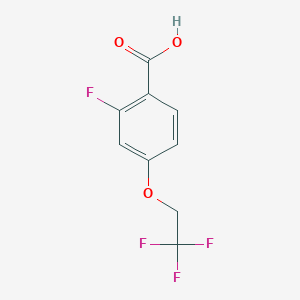 molecular formula C9H6F4O3 B8124360 2-Fluoro-4-(2,2,2-trifluoroethoxy)benzoic acid 