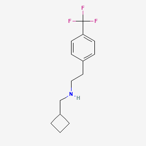 molecular formula C14H18F3N B8124365 N-(Cyclobutylmethyl)-2-(4-(trifluoromethyl)phenyl)ethanamine 