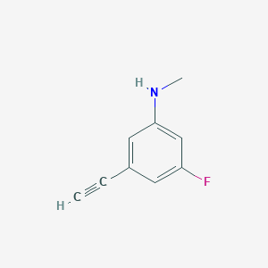 molecular formula C9H8FN B8124389 3-ethynyl-5-fluoro-N-methylaniline 