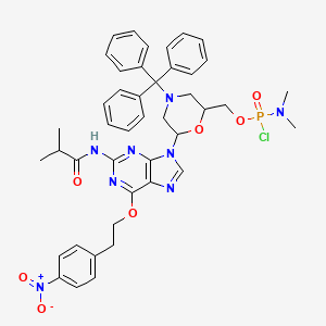 molecular formula C43H46ClN8O7P B8124397 Morpholino o6-(p-nitrophenethyl) g monomer 