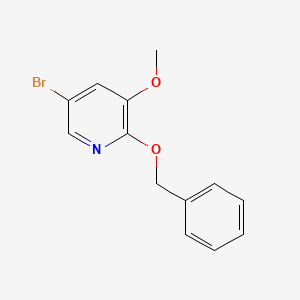 molecular formula C13H12BrNO2 B8124412 2-(Benzyloxy)-5-bromo-3-methoxypyridine 