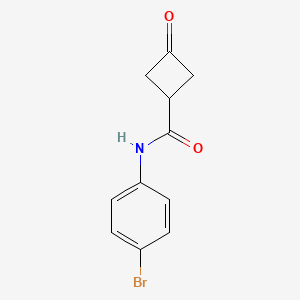 molecular formula C11H10BrNO2 B8124415 3-Oxocyclobutanecarboxylic acid (4-bromophenyl)-amide 
