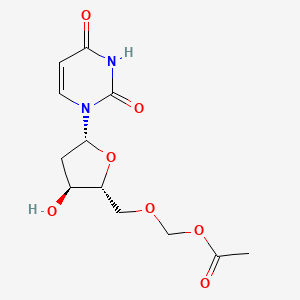 [(2R,3S,5R)-5-(2,4-dioxopyrimidin-1-yl)-3-hydroxyoxolan-2-yl]methoxymethyl acetate