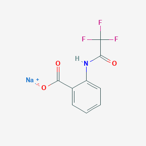 molecular formula C9H5F3NNaO3 B8124481 Sodium 2-(2,2,2-trifluoroacetamido)benzoate 