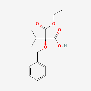 molecular formula C15H20O5 B8124497 (R)-(Benzyloxy)isopropylmalonic acid 1-ethyl ester 