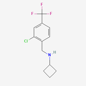 molecular formula C12H13ClF3N B8124506 (2-Chloro-4-trifluoromethyl-benzyl)-cyclobutyl-amine 