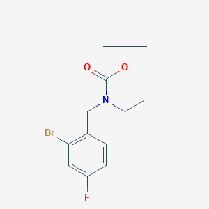 molecular formula C15H21BrFNO2 B8124549 tert-Butyl 2-bromo-4-fluorobenzyl(isopropyl)carbamate 