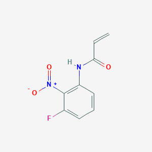 molecular formula C9H7FN2O3 B8124552 N-(3-fluoro-2-nitrophenyl)prop-2-enamide 