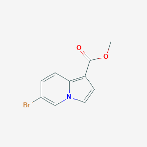 molecular formula C10H8BrNO2 B8124602 Methyl 6-bromoindolizine-1-carboxylate 