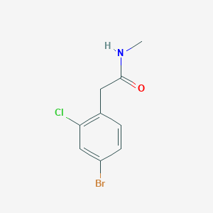 molecular formula C9H9BrClNO B8124644 2-(4-Bromo-2-chlorophenyl)-N-methylacetamide 