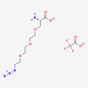 molecular formula C11H19F3N4O7 B8124690 (2S)-2-amino-3-[2-[2-(2-azidoethoxy)ethoxy]ethoxy]propanoic acid;2,2,2-trifluoroacetic acid 