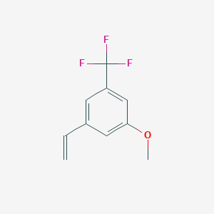 molecular formula C10H9F3O B8124745 1-Methoxy-3-(trifluoromethyl)-5-vinylbenzene 
